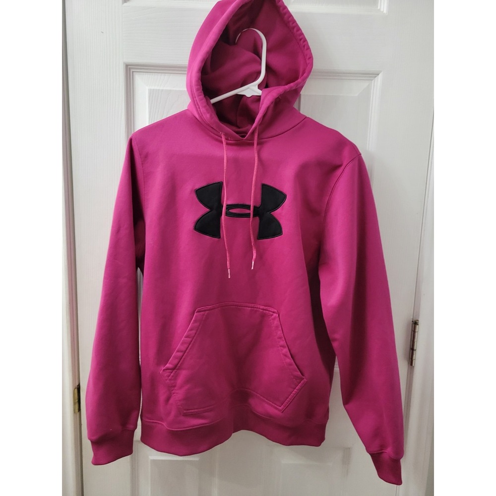 Under Armour  Hoodie Pullover Womens Small Pink Raspberry Excellent Cond - Picture 3 of 6